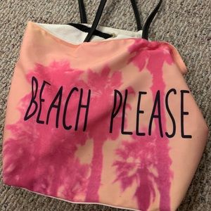 Beach please tote bag